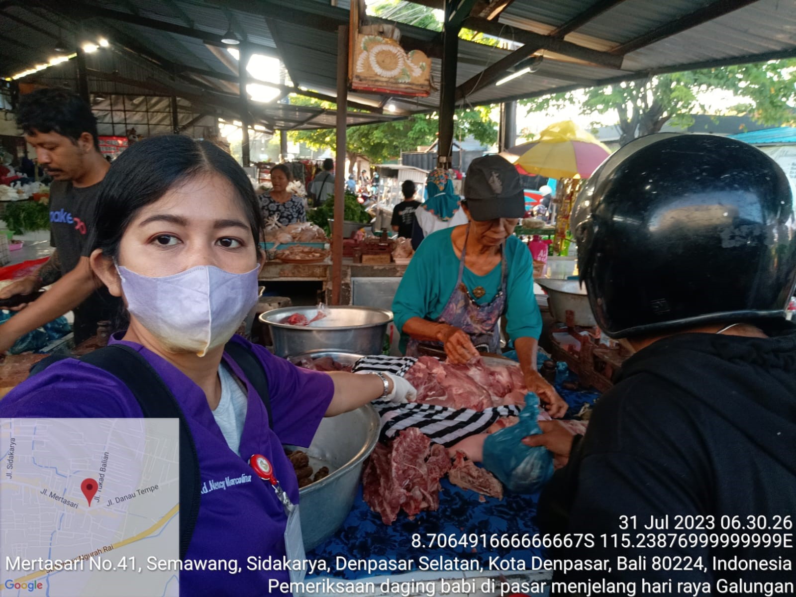 DISTAN KOTA DENPASAR PASTIKAN DAGING BABI AMAN DAN LAYAK KONSUMSI