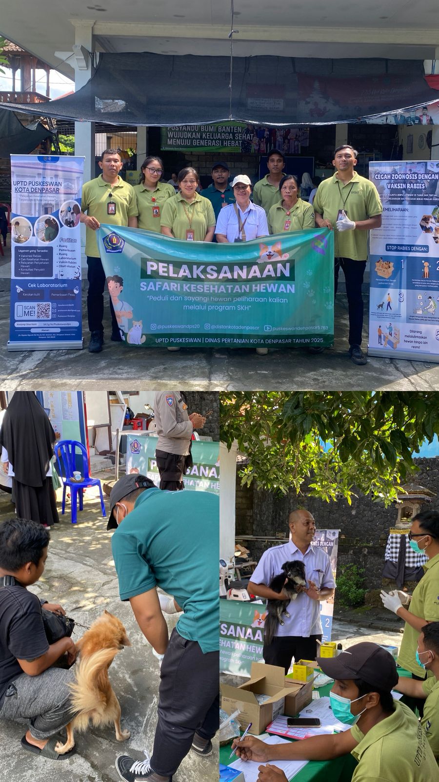 Kegiatan Safari Kesehatan Hewan di Banjar Bumi Banten, Desa Dauh Puri Kelod, Kecamatan Denpasar Barat